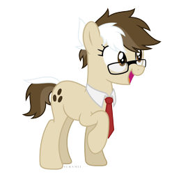 Size: 6000x6000 | Tagged: safe, artist:suramii, derpibooru import, oc, oc:caroline, earth pony, pony, absurd resolution, female, glasses, mare, necktie, simple background, solo, transparent background