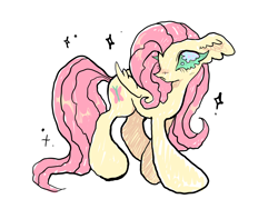 Size: 2048x1536 | Tagged: safe, artist:larvaecandy, derpibooru import, fluttershy, pegasus, pony, g4, simple background, solo, white background