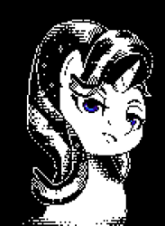 Size: 1100x1500 | Tagged: safe, artist:terrafomer, derpibooru import, starlight glimmer, pony, unicorn, black background, female, mare, pixel art, simple background, solo