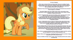 Size: 2048x1139 | Tagged: safe, artist:colmodo, derpibooru import, applejack, earth pony, pony, biography, female, solo