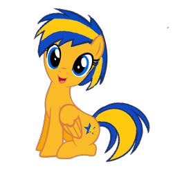 Size: 1000x1000 | Tagged: safe, artist:mlpfan3991, derpibooru import, oc, oc only, oc:flare spark, pegasus, cute, sitting, solo