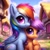 Size: 1024x1024 | Tagged: safe, ai content, machine learning generated, rainbow dash, scootaloo, pegasus, pony, alternate cutie mark, bing, chest fluff, duo, female, filly, foal, mare, ponyville, scootalove