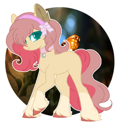 Size: 1000x1000 | Tagged: safe, artist:kaenashepard, derpibooru import, oc, oc only, earth pony, pony, base used, choker, coat markings, colored pupils, earth pony oc, hairband, offspring, parent:big macintosh, parent:fluttershy, parents:fluttermac, ribbon, simple background, socks (coat marking), solo, transparent background, unshorn fetlocks