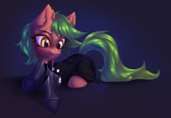 Size: 4681x3240 | Tagged: safe, artist:jsunlight, derpibooru import, oc, oc only, earth pony, pony, amputee, augmented, prosthetic leg, prosthetic limb, prosthetics, screwdriver, solo