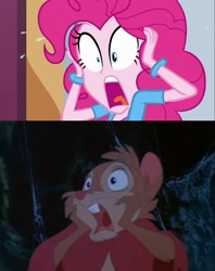 Size: 1500x1892 | Tagged: safe, derpibooru import, pinkie pie, equestria girls, g4, comparison, mrs. brisby, the secret of nimh