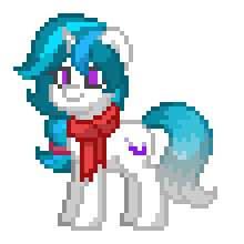 Size: 220x220 | Tagged: safe, derpibooru import, oc, oc only, oc:frost rhythm, pony, unicorn, clothes, female, mare, pony town, scarf, simple background, solo, transparent background