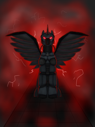 Size: 3000x4000 | Tagged: safe, derpibooru import, alicorn, pony, fallout equestria, armor, enclave, enclave armor, solo