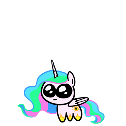 Size: 3000x3000 | Tagged: safe, artist:leopardsnaps, derpibooru import, princess celestia, alicorn, pony, autism creature, simple background, smol, solo, white background