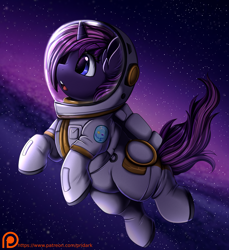 Size: 2350x2566 | Tagged: safe, artist:pridark, derpibooru import, oc, oc only, pony, unicorn, horn, solo, space, spacesuit, unicorn oc