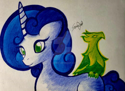 Size: 600x435 | Tagged: safe, derpibooru import, oc, oc only, oc:sweetdrops, phoenix, pony, unicorn, fallout equestria, female, mare, photo, traditional art