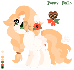 Size: 916x873 | Tagged: safe, artist:kabuvee, derpibooru import, oc, oc only, oc:poppy field, pegasus, pony, female, flower, flower in hair, mare, simple background, solo, transparent background