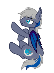 Size: 2228x3020 | Tagged: safe, artist:equestria secret guard, derpibooru import, oc, oc only, oc:maple night, bat pony, pony, bat pony oc, bat wings, butt, male, raised hoof, raised leg, simple background, sitting, smiling, smirk, solo, stallion, transparent background, wings