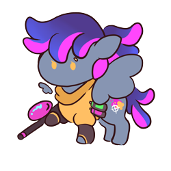 Size: 3000x3000 | Tagged: safe, artist:roxymadn3ss, derpibooru import, oc, oc only, pegasus, chibi, chonky pony, contrast, ink, paint, paintball, simple background, solo, transparent background