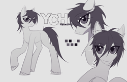 Size: 4264x2767 | Tagged: safe, artist:teturirusu, derpibooru import, oc, pony, any gender, any race, any species, bust, commission, full body, looking at something, looking at you, portrait, reference sheet, solo, your character here