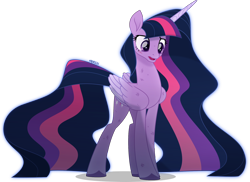 Size: 2000x1456 | Tagged: safe, artist:orin331, derpibooru import, princess twilight 2.0, twilight sparkle, twilight sparkle (alicorn), alicorn, pony, g4, the last problem, bruised, ethereal mane, hooves, horn, movie accurate, older, older twilight, older twilight sparkle (alicorn), ultimate twilight, wings