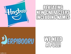 Size: 666x500 | Tagged: safe, derpibooru import, deleted from derpibooru, derpibooru logo, hasbro, hasbro logo, imgflip, logo, meme, no pony, op is trying to start shit so badly that it's kinda funny, text, text only