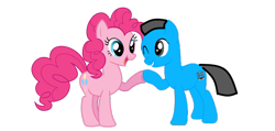 Size: 1350x642 | Tagged: safe, artist:williamsvenancio, derpibooru import, pinkie pie, oc, oc:william, earth pony, pony, 1000 hours in ms paint, canon x oc, female, male, shipping, simple background, straight, transparent background