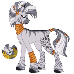 Size: 1000x1000 | Tagged: safe, artist:kazmuun, derpibooru import, zecora, zebra, g4, bracelet, chest fluff, concave belly, ear piercing, earring, female, jewelry, leg fluff, neck rings, piercing, simple background, slim, solo, thin, transparent background, unshorn fetlocks