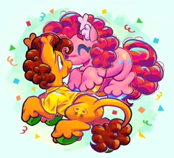 Size: 1680x1527 | Tagged: safe, artist:sidruni, derpibooru import, cheese sandwich, pinkie pie, earth pony, pony