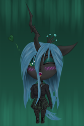 Size: 1600x2400 | Tagged: safe, artist:fascismnotincluded, derpibooru import, queen chrysalis, anthro, chibi, solo