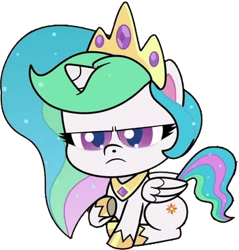 Size: 359x376 | Tagged: safe, artist:pascalmulokozi2, derpibooru import, edit, edited screencap, screencap, princess celestia, alicorn, pony, g4.5, my little pony: pony life, princess probz, female, mare, not a vector, simple background, solo, transparent background