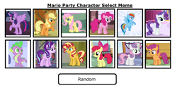 Size: 1024x514 | Tagged: safe, artist:elsie1234, derpibooru import, apple bloom, applejack, fluttershy, pinkie pie, rainbow dash, rarity, scootaloo, spike, starlight glimmer, sunset shimmer, sweetie belle, twilight sparkle, twilight sparkle (alicorn), alicorn, dragon, earth pony, pegasus, unicorn, female, filly, foal, male, mare, mario party, super mario bros.