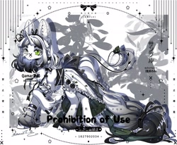 Size: 2048x1684 | Tagged: safe, artist:qamar, derpibooru import, oc, oc only, pony, unicorn, bow, bracelet, choker, clothes, commission, dress, female, jewelry, mare, solo, spiked choker, unshorn fetlocks, wristband