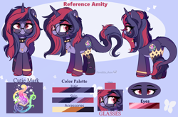 Size: 3052x2016 | Tagged: safe, artist:2pandita, derpibooru import, oc, pony, unicorn, clothes, female, glasses, mare, reference sheet, socks, solo