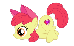 Size: 1500x928 | Tagged: safe, artist:gmaplay, derpibooru import, apple bloom, earth pony, pony, adorabloom, bow, cute, cutie mark, female, filly, foal, hair bow, mare, simple background, solo, the cmc's cutie marks, transparent background, vector