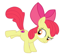 Size: 1500x1358 | Tagged: safe, artist:gmaplay, derpibooru import, apple bloom, earth pony, pony, adorabloom, bow, cute, cutie mark, female, filly, foal, hair bow, mare, simple background, solo, the cmc's cutie marks, transparent background, vector