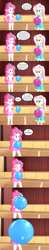 Size: 1493x7647 | Tagged: safe, artist:matthew250, derpibooru import, fluttershy, pinkie pie, human, equestria girls, 3d, balloon, blowing up balloons, comic, dialogue, female, inflating, source filmmaker