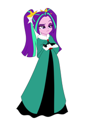 Size: 2500x3336 | Tagged: safe, artist:nie-martw-sie-o-mnie, derpibooru import, aria blaze, human, equestria girls, g4, clothes, dress, long dress, long skirt, simple background, skirt, solo, transparent background