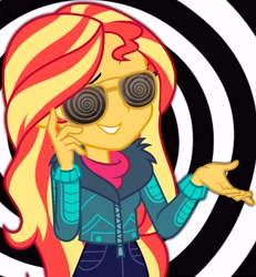 Size: 5552x6000 | Tagged: safe, artist:paco777yuyu, derpibooru import, sunset shimmer, equestria girls, g4, hypno glasses