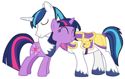 Size: 11166x7077 | Tagged: safe, artist:andoanimalia, derpibooru import, shining armor, twilight sparkle, unicorn twilight, pony, unicorn, a canterlot wedding, g4, ^^, brother and sister, duo, duo male and female, eyes closed, female, hug, male, mare, siblings, simple background, stallion, transparent background, vector