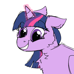 Size: 768x768 | Tagged: safe, artist:djdoublej, derpibooru import, twilight sparkle, twilight sparkle (alicorn), alicorn, pony, g4, aura, chest fluff, female, simple background, smiling, solo, transparent background