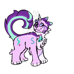 Size: 768x768 | Tagged: safe, artist:djdoublej, derpibooru import, starlight glimmer, cat, g4, caticorn, catified, cute, female, simple background, solo, species swap, transparent background