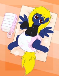 Size: 1601x2048 | Tagged: safe, artist:fillyscoots42, derpibooru import, oc, oc:naveen numbers, pegasus, pony, diaper, diaper fetish, fetish, poofy diaper, solo