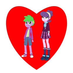 Size: 700x700 | Tagged: safe, artist:spike17, derpibooru import, spike, suri polomare, human, equestria girls, g4, female, heart, human spike, humanized, male, shipping, shipping heart, spilomare, straight, virgin