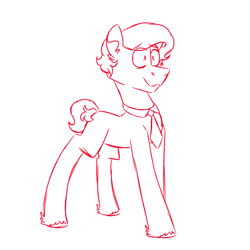 Size: 900x900 | Tagged: safe, artist:fuckomcfuck, derpibooru import, oc, oc only, oc:friend, earth pony, pony, necktie, simple background, solo, white background