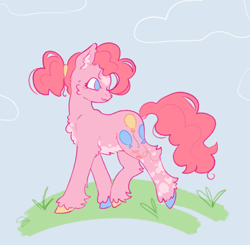 Size: 1760x1724 | Tagged: safe, artist:hederacea, derpibooru import, pinkie pie, pony, g4, cute, digital art, simple background, solo