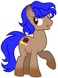 Size: 1301x1729 | Tagged: safe, artist:faithydash, derpibooru import, oc, oc only, oc:hotaru butter, earth pony, pony, 2024 community collab, base used, derpibooru community collaboration, lip bite, male, simple background, solo, transparent background