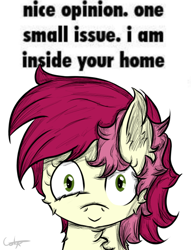 Size: 540x708 | Tagged: safe, artist:gotyx96, derpibooru import, roseluck, earth pony, pony, g4, chest fluff, ear fluff, ears, female, looking at you, mare, meme, simple background, solo, staring at you, staring into your soul, white background