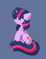 Size: 1582x2021 | Tagged: safe, artist:hcl, derpibooru import, twilight sparkle, unicorn twilight, pony, unicorn, g4, simple background, solo