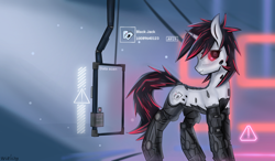 Size: 2400x1400 | Tagged: safe, artist:weiling, derpibooru import, oc, oc:blackjack, fallout equestria, fallout equestria: project horizons, fanfic art, solo