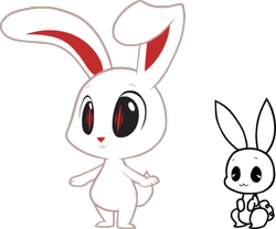 Size: 806x670 | Tagged: safe, artist:tarkan809, derpibooru exclusive, derpibooru import, angel bunny, g4, chikn nuggit, duo, iscream, show accurate, simple background, style comparison, style emulation, transparent background