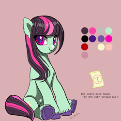 Size: 4320x4320 | Tagged: safe, artist:felisamafeles, derpibooru import, oc, oc only, oc:felis amafeles catus, earth pony, pony, black mane, cute, cutie mark, digital art, ear fluff, ears, earth pony oc, looking at you, ocbetes, purple eyes, red mane, reference sheet, sheet, smiling, smiling at you, solo, underhoof