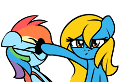 Size: 500x340 | Tagged: safe, artist:furrgroup, derpibooru import, rainbow dash, oc, oc:internet explorer, pony, ask internet explorer, browser ponies, eyepatch, internet explorer, pirate dash