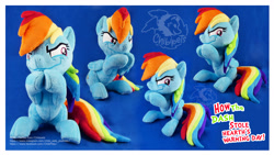 Size: 4442x2500 | Tagged: safe, artist:chibi-pets, derpibooru import, rainbow dash, pony, irl, photo, plushie, rainbow grinch, solo