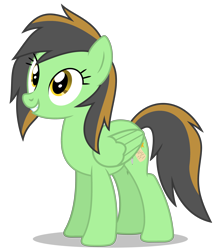 Size: 3200x3671 | Tagged: safe, artist:creedyboy124, derpibooru import, oc, oc only, oc:olivia lee, pegasus, female, mare, simple background, smiling, solo, transparent background, vector