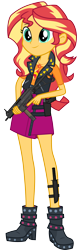 Size: 1920x6217 | Tagged: safe, artist:edy_january, derpibooru import, edit, sunset shimmer, human, equestria girls, equestria girls series, apc, apc9, belt, equipment, geode of empathy, glock 17, gun, handgun, knife, magical geodes, pistol, simple background, solo, special forces, submachinegun, task forces 141, transparent background, vector, vector edit, weapon